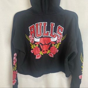 NBA Chicago bulls cropped hoodie